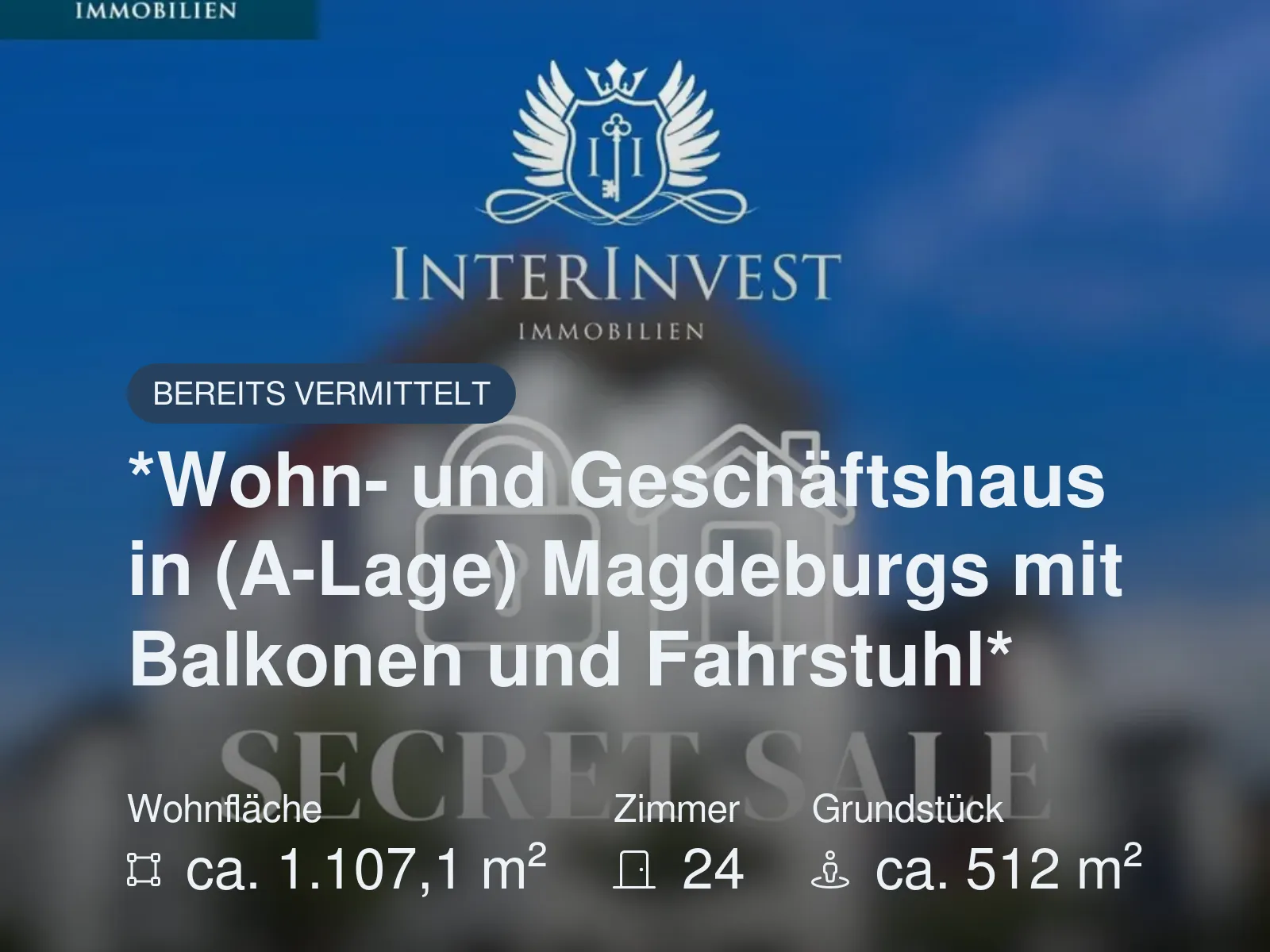 Nicht mehr verfügbar: *Wohn- und Geschäftshaus in  (A-Lage) Magdeburgs mit Balkonen und Fahrstuhl*